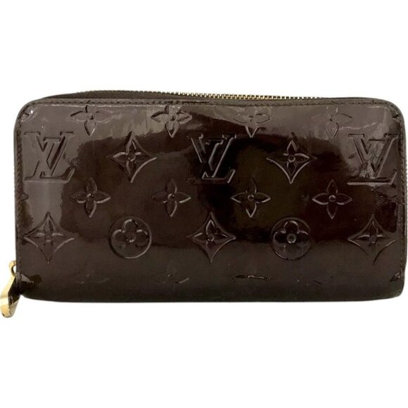 411228AX (E3) Louis Vuitton Wallet Long Amarante Monogram Vernis - Picture 1 of 9